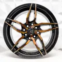 RIN 15X6.5 4-100/114.3 R1 SPORT RGW5841 BLACK MACHINE FACE + BRONZE ET38 CB73.1 