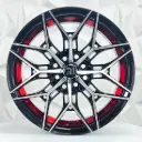 RIN 15X7 4-100/114.3 R1 SPORT 2042 BLACK MACHINE RED LINE ET0 CB73.1 