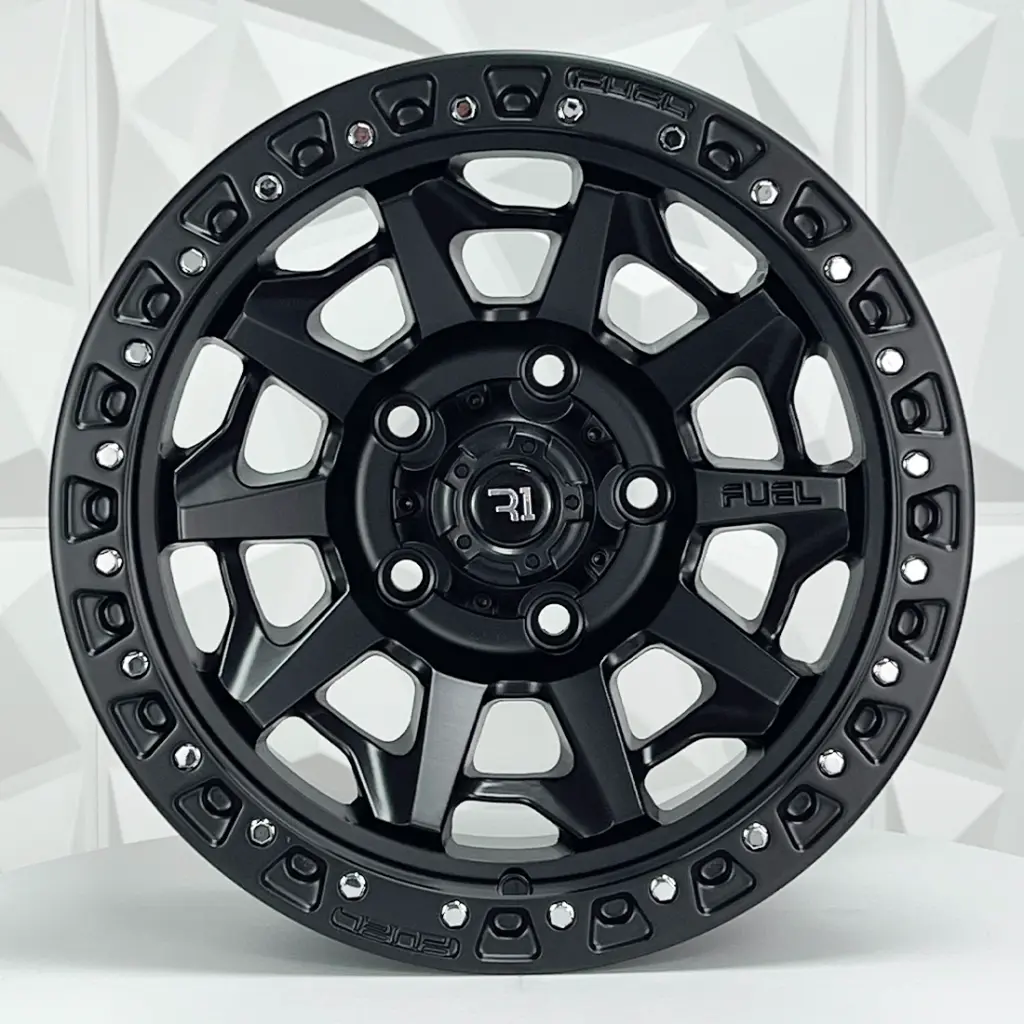 RIN 15X8 5-114.3 R1 SPORT QC1261 MATE BLACK ET0 CB83
