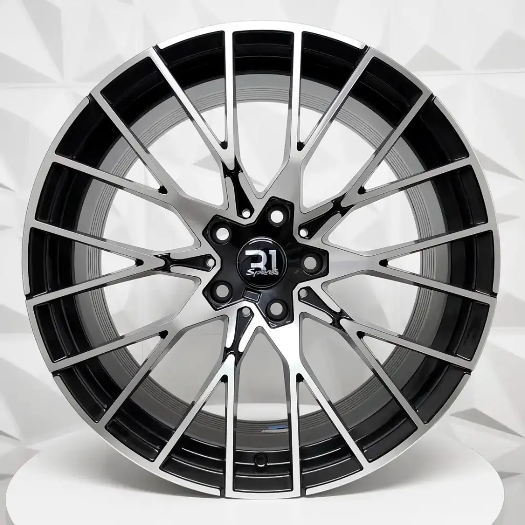RIN 19X8.5 5-120 R1 SPORT T1216 BLACK MACHINE FACE ET35 CB72.6