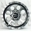 RIN 16X8.5 6-139.7 R1 SPORT 5096 BLACK MACHINE FACE MACHINE LIP ET-44 CB108